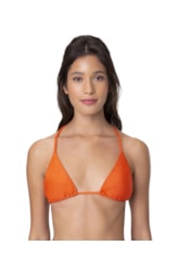 Top Cortininha Rolotê Liso Laranja