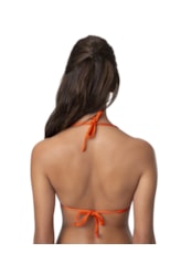 Top Cortininha Rolotê Liso Laranja