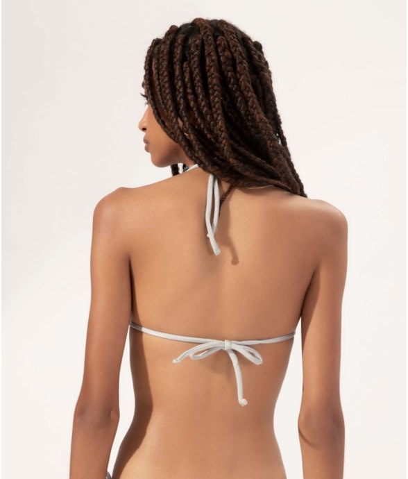 Top Cortininha Rolotê Magic Cinza Claro