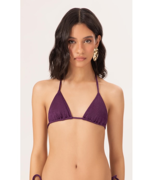 Top Cortininha Rolotê Nuage Roxo