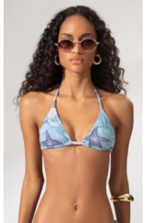 Top Cortininha Rolotê Océanique Azul Claro