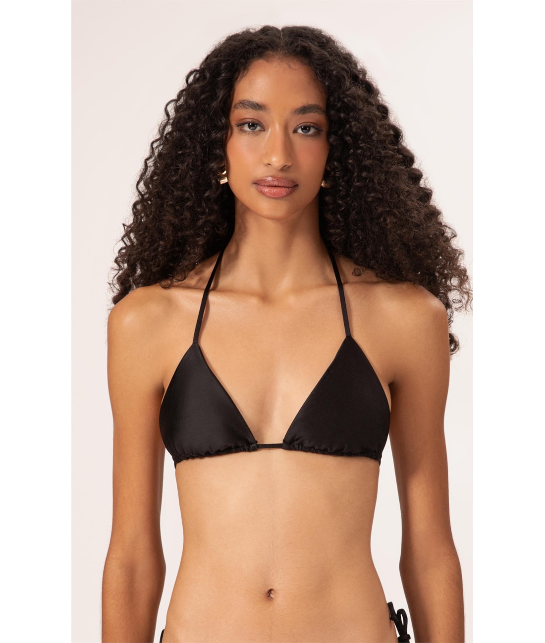 Top Cortininha Rolotê Satin Skin Preto