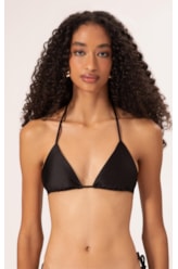 Top Cortininha Rolotê Satin Skin Preto