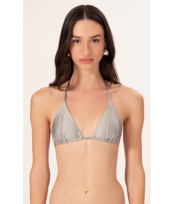 Top Cortininha Rolotê Satin Skin Silver Gray