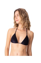 Top Cortininha Rolotê Velvet Preto