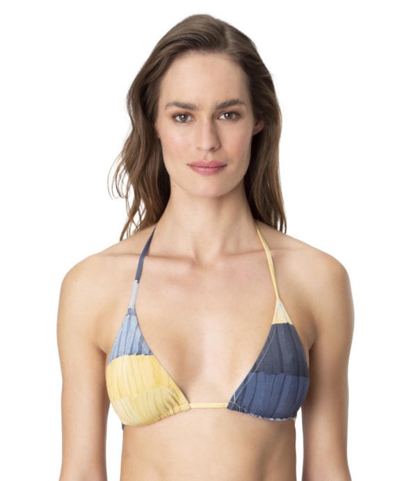 Top Cortininha Silk Amarelo