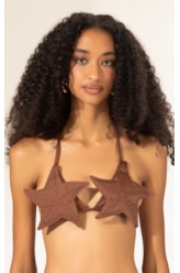 Top Cortininha Starfish Marrom