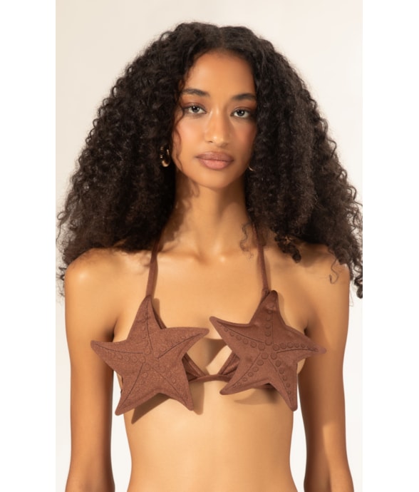 Top Cortininha Starfish Marrom