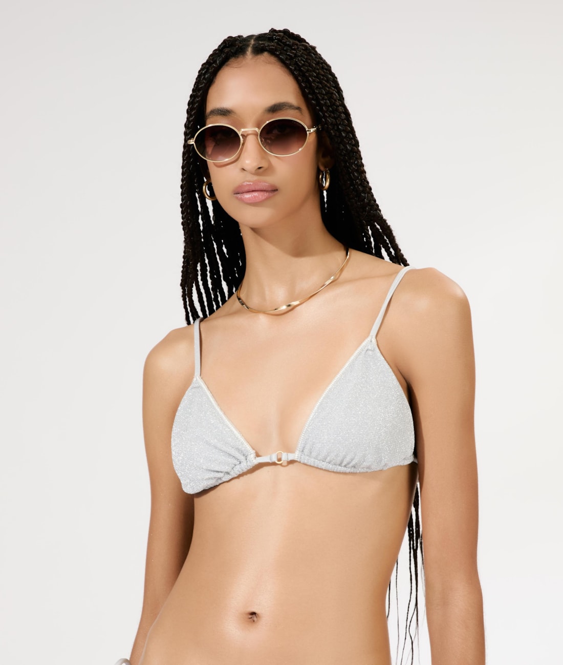 Top Cortininha Twist Hollywood Prata
