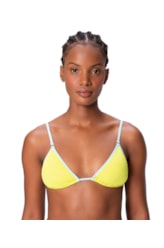 Top Cortininha Viés Bobby Amarelo Limao