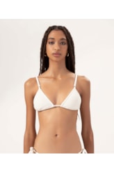Top Cortininha Viés Jacquard Ibiza Off White