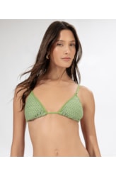 Top Cortininha Viés Mesh Malibu Verde Maçã