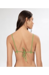 Top Cortininha Viés Mesh Malibu Verde Maçã
