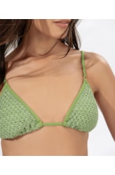 Top Cortininha Viés Mesh Malibu Verde Maçã