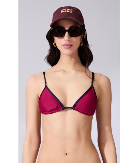 Top Cortininha Viés Sportiva Vinho