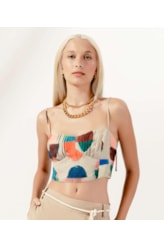 Top Cropped Lastex Atol Natural