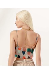 Top Cropped Lastex Atol Natural