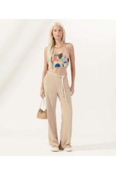 Top Cropped Lastex Atol Natural