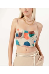 Top Cropped Lastex Atol Natural
