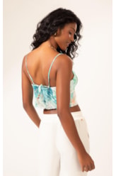 Top Cropped Lastex Sirena Off White