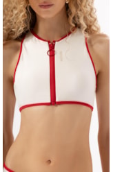 Top Cropped Nadador Apres Perola