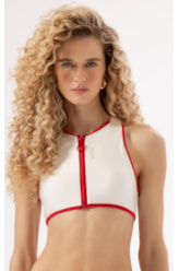 Top Cropped Nadador Apres Perola