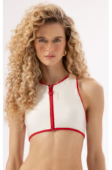 Top Cropped Nadador Apres Perola