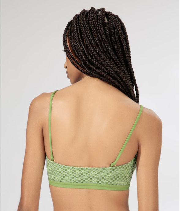 Top Faixa Canal Mesh Malibu Verde Maçã