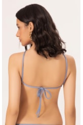 Top Frente Única Magic Azul Seco