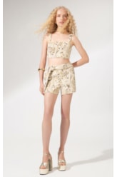 Top Jacquard Brocado Natural