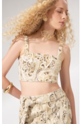 Top Jacquard Brocado Natural