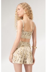 Top Jacquard Brocado Natural
