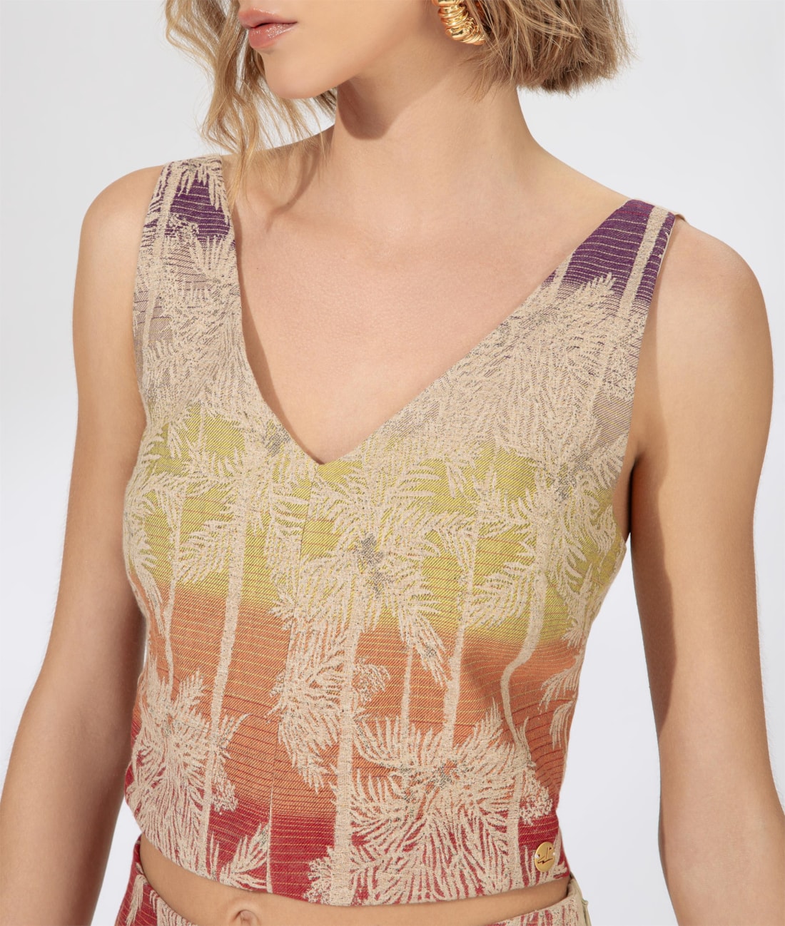 Top Jacquard Palm Springs Natural