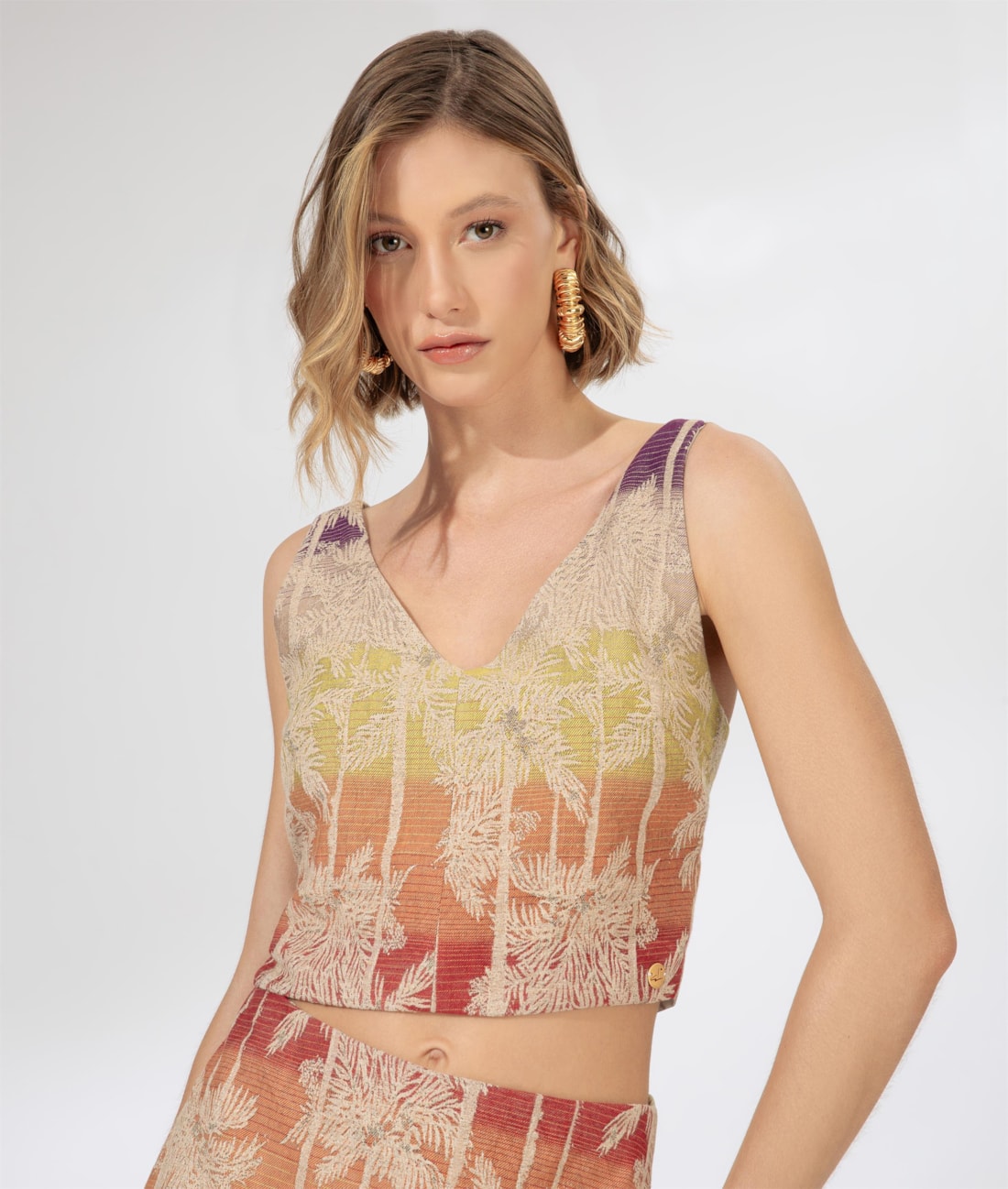Top Jacquard Palm Springs Natural