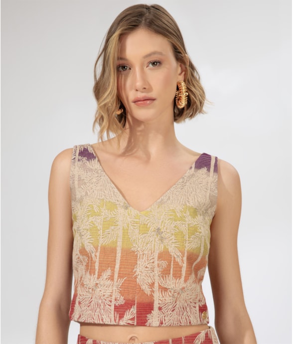 Top Jacquard Palm Springs Natural