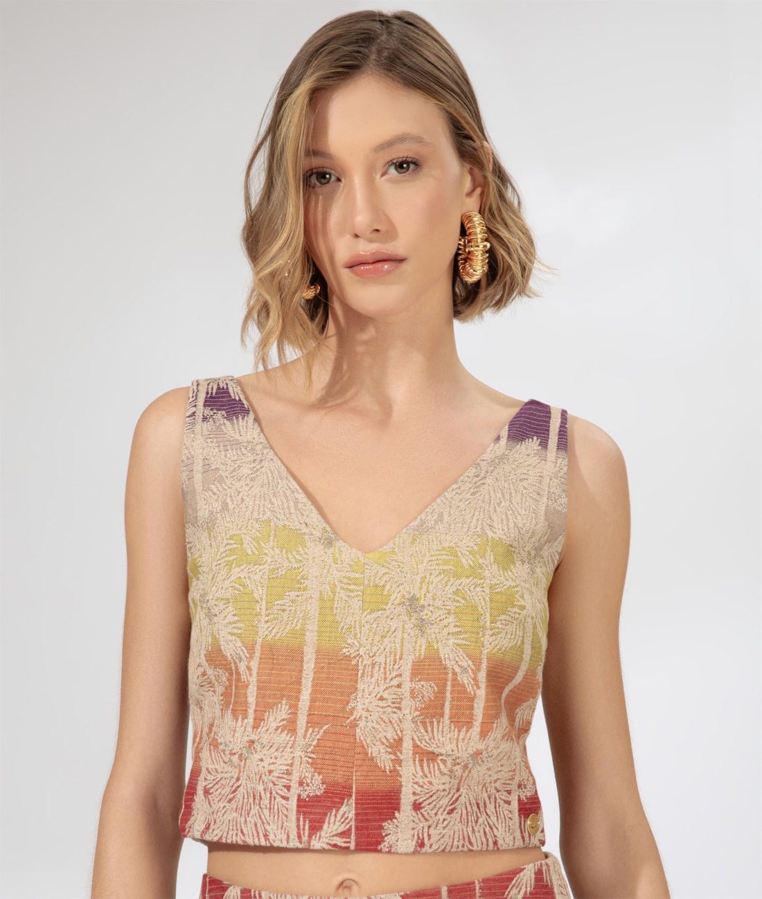 Top Jacquard Palm Springs Natural