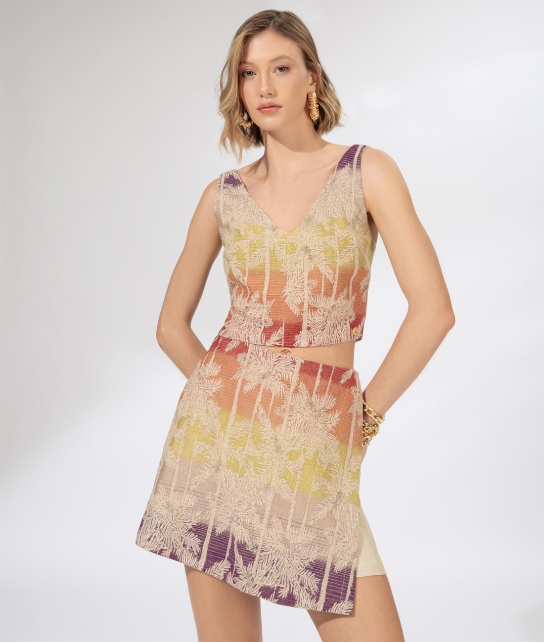 Top Jacquard Palm Springs Natural