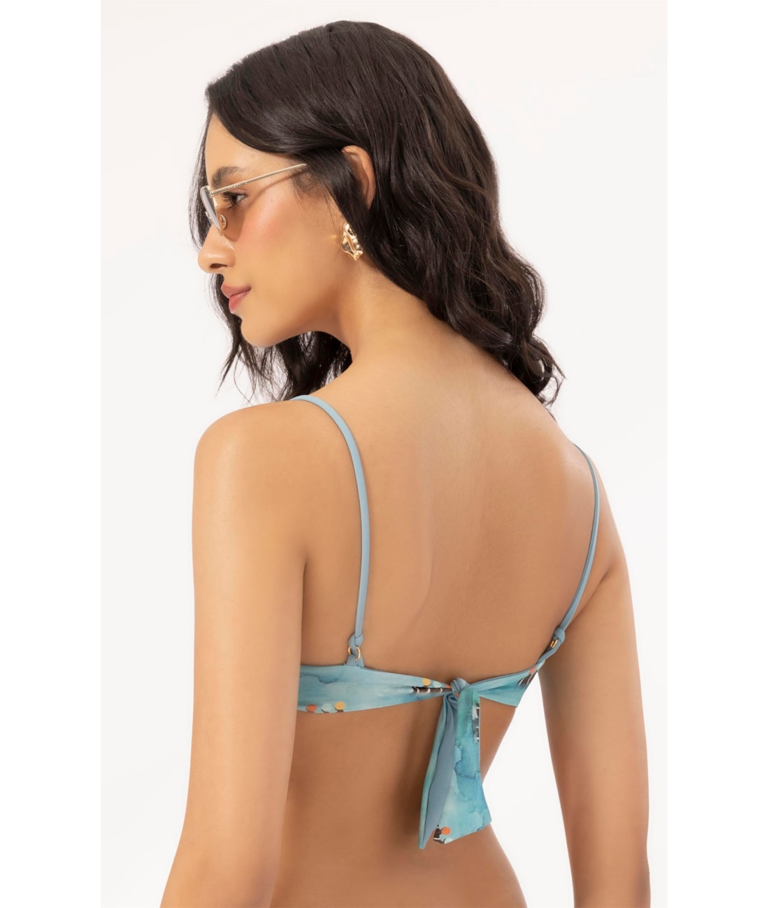 Top Meia Taça Acqua Azul Claro
