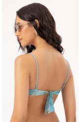 Top Meia Taça Acqua Azul Claro