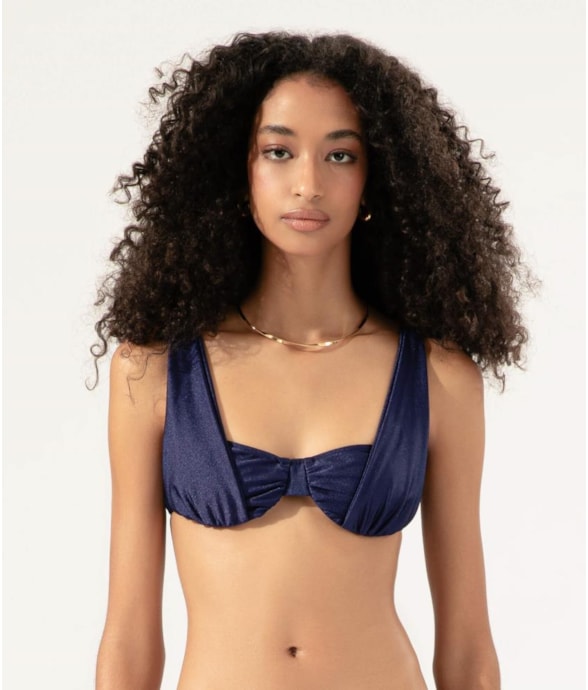 Top Meia Taça Alça Lenço Comfort Le Soleil Marinho