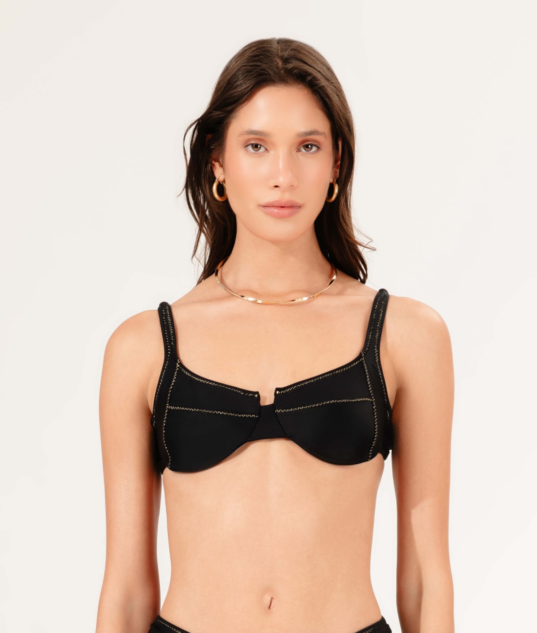 Top Meia Taça Arco Pop Preto