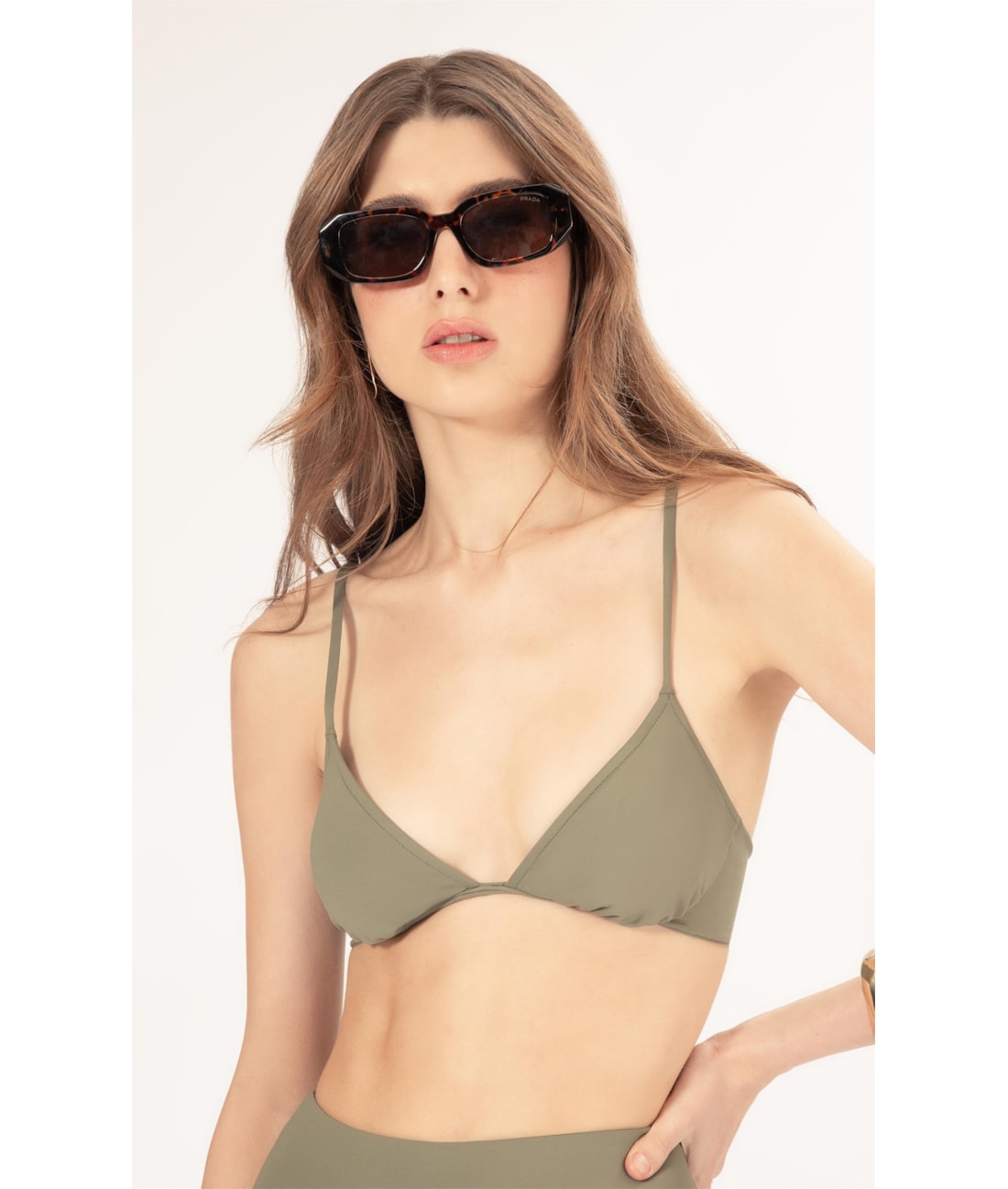 Top Meia Taça Comfort Clássicos Verde Oliva