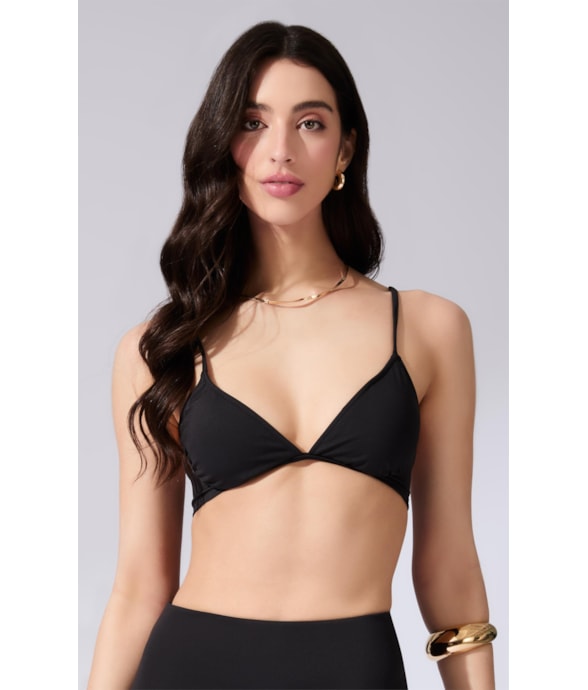 Top Meia Taça Comfort Coast Preto
