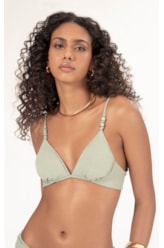 Top Meia Taça Comfort Contas Bobby Verde Oliva
