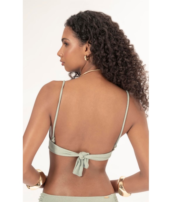 Top Meia Taça Comfort Contas Bobby Verde Oliva