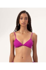 Top Meia Taça Comfort Madras Violeta