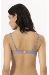 Top Meia Taça Comfort Magic Azul Seco