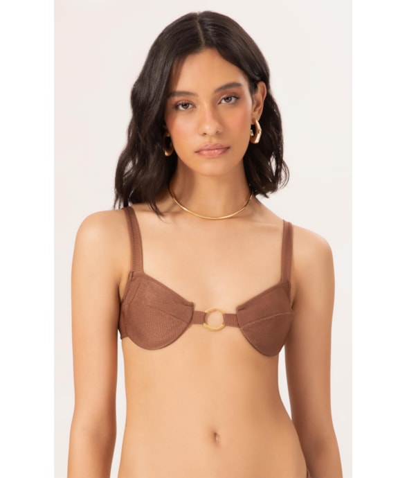 Top Meia Taça Comfort Magic Marrom