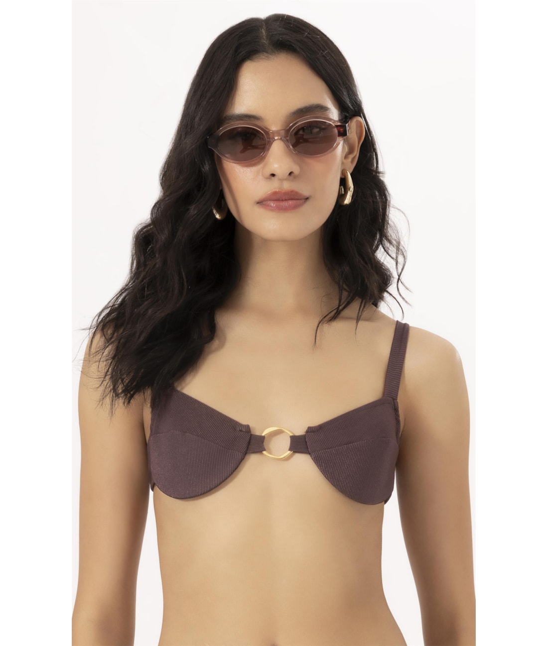 Top Meia Taça Comfort Magic Marrom Escuro
