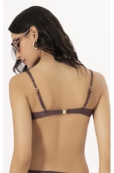 Top Meia Taça Comfort Magic Marrom Escuro